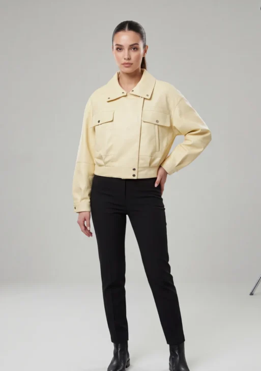 Eko odos striukė butter yellow